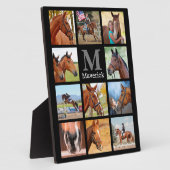 Paardenliefhebber gepersonaliseerd monogram 11 fot fotoplaat (Zijkant)