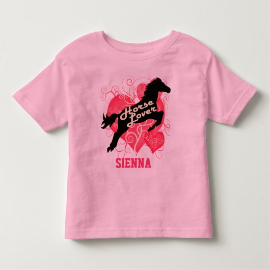 Paardenliefhebber Gepersonaliseerde Sienna Geperso Kinder Shirts (Voorkant)