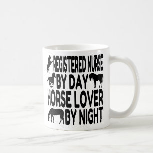 Paardenliefhebber Geregistreerd Verpleegster Koffiemok