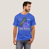 Paardenliefhebber, gewoon een meisje dat van paard t-shirt (Voorkant volledig)