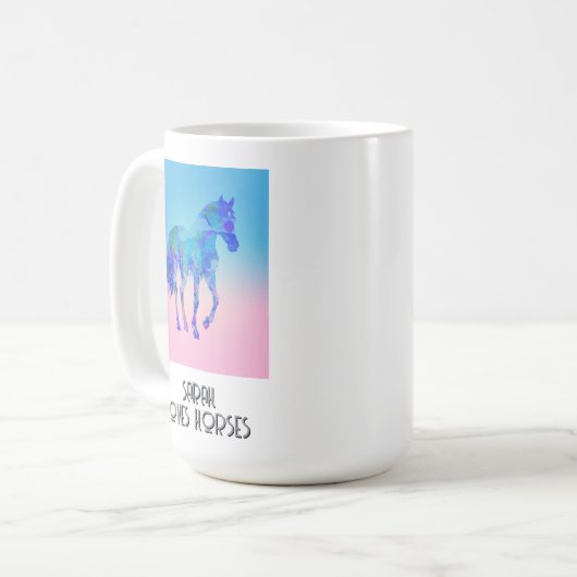 Paardenliefhebber Gift Custom Cup Coffee mok (Voorkant links)
