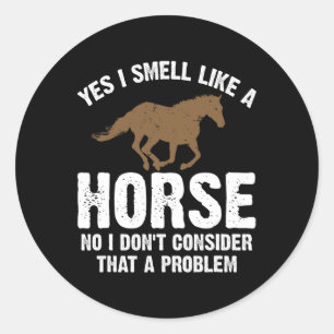 Paardenliefhebber Gift Grappige Paardrijden Joke Ronde Sticker