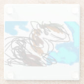 Paardenliefhebber Glazen Onderzetter (Achterkant)