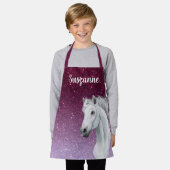 Paardenliefhebber Glitter uitzicht Monogram Waterv Schort (Gedragen)