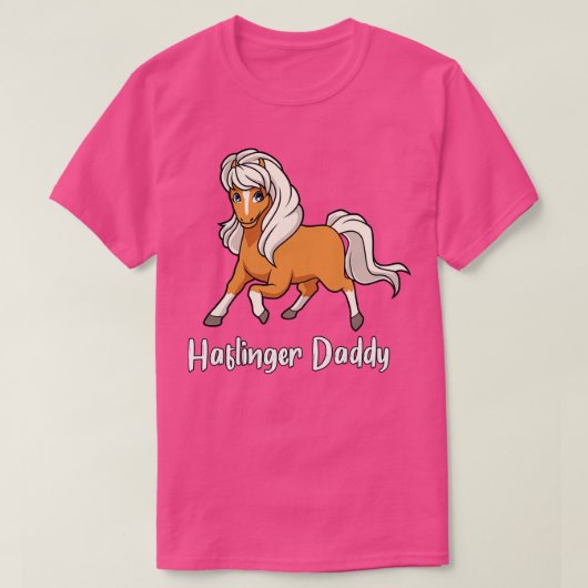 Paardenliefhebber Haflinger Daddy T-shirt (Design voorkant)