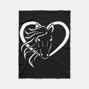 Paardenliefhebber Hart Paardrijden Western Cowgirl Fleece Deken