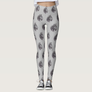 Paardenliefhebber Hoefijzer Schets Schuur Dier Leggings