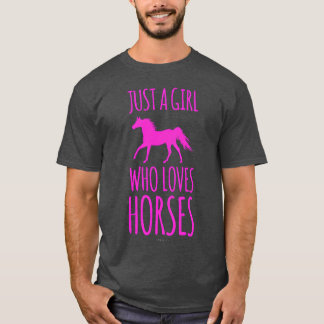 Paardenliefhebber is gewoon een meisje dat van gra t-shirt