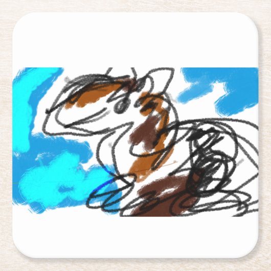 Paardenliefhebber Kartonnen Onderzetters (Voorkant)