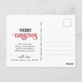 Paardenliefhebber kerstboom Silent night Briefkaart (Achterkant)