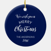 Paardenliefhebber kerstboom Silent night Keramisch Ornament (Achterkant)