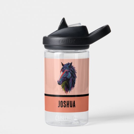 Paardenliefhebber Kleurrijke Graffiti Art Paard Waterfles (Links)