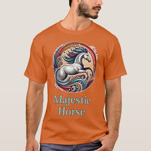 Paardenliefhebber Kunstcadeau T-shirt (Voorkant)