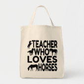 Paardenliefhebber leraar tote bag (Voorkant)