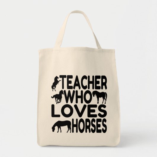 Paardenliefhebber leraar tote bag (Voorkant)
