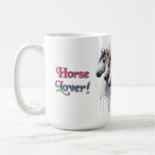 Paardenliefhebber Paardenmoeder Ruiter Mok (Links)