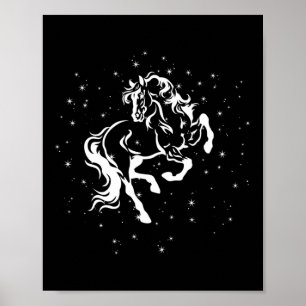 Paardenliefhebber Paardrijden Meisjes Tiener Kinde Poster