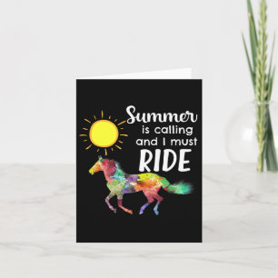 Paardenliefhebber Paardrijden Zomer Vac Kaart