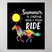 Paardenliefhebber Paardrijden Zomer Vac Poster (Voorkant)