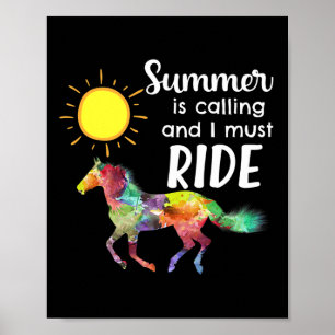 Paardenliefhebber Paardrijden Zomer Vac Poster