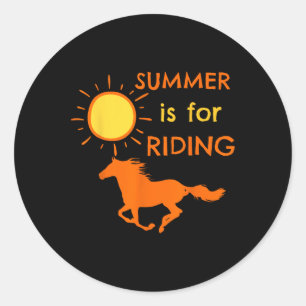 Paardenliefhebber Paardrijden Zomer Vac Ronde Sticker