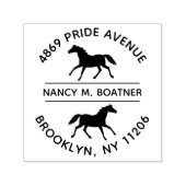 Paardenliefhebber Ronde retouradres Zelfinkt Stemp Zelfinktende Stempel (Design)