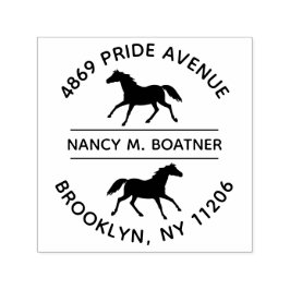 Paardenliefhebber Ronde retouradres Zelfinkt Stemp Zelfinktende Stempel