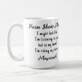 Paardenliefhebber Ruitercadeau Grappig op maat 1 F Koffiemok (Links)