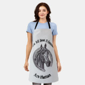 Paardenliefhebber  Schets Beste Dierenvriendschap Schort (Gedragen)