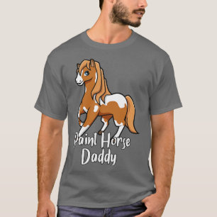 Paardenliefhebber Verf Paard Papa T-shirt