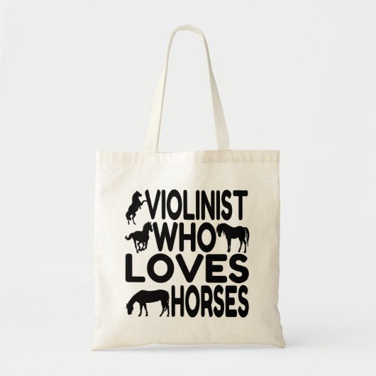 Paardenliefhebber violist tote bag (Voorkant)