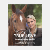 Paardenliefhebber Ware Liefde Stabiele Aangepaste  Fleece Deken (Voorkant)