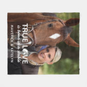 Paardenliefhebber Ware Liefde Stabiele Aangepaste  Fleece Deken (Voorkant (Horizontaal))