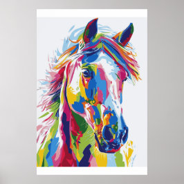 Paardenliefhebber Waterverf Art Poster