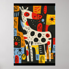 Paardenliefhebber Waterverf Art Poster