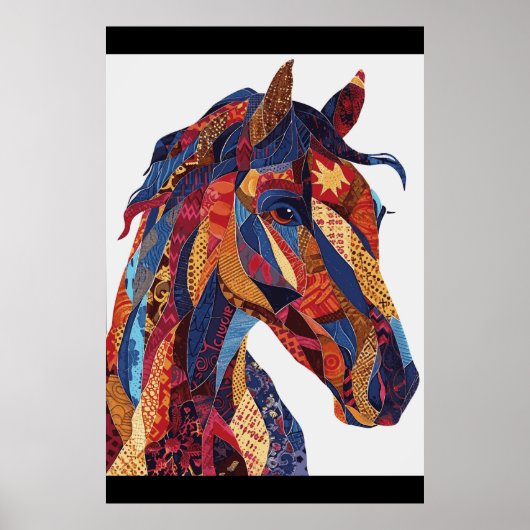 Paardenliefhebber Waterverf Art Poster (Voorkant)