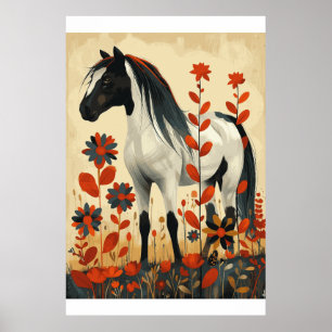 Paardenliefhebber Waterverf Art Poster