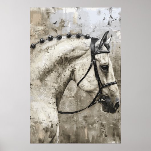 Paardenliefhebber Waterverf Art Poster (Voorkant)