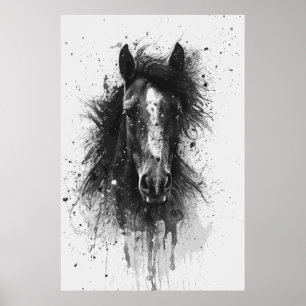 Paardenliefhebber Waterverf Art Poster voor Verjaa