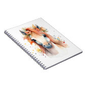 Paardenliefhebber Waterverf Illustratie Leuk Paard Notitieboek (Rechterzijde)