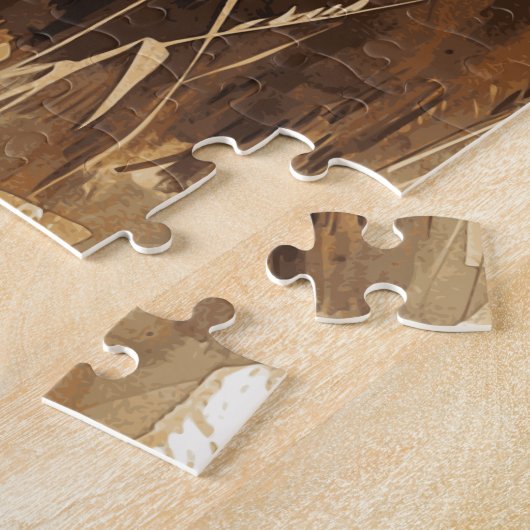 Paardenliefhebber Waterverf Kunst voor Verjaardag Legpuzzel (Zijkant)