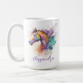 Paardenliefhebber Waterverf Naam Mok (Links)