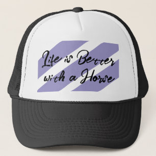 Paardenliefhebber wit paarse trucker pet