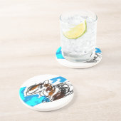 Paardenliefhebber Zandsteen Onderzetter (Zijkant)