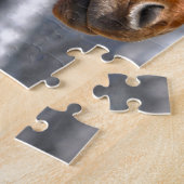 Paardenliefhebberij van paardachtigen legpuzzel (Zijkant)