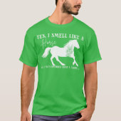 Paardenliefhebbers ja ik ruik als een paardenjonge t-shirt (Voorkant)