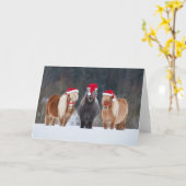 Paardenliefhebbers - Kerst Kaart (Gele Bloem)