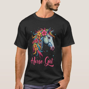 Paardenliefhebbers Meisje Vrouwen Paard Outfits Bl T-shirt