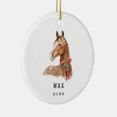 Paardenliefhebbers Paard Herdenkingsornament Keramisch Ornament (Rechts)