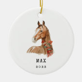 Paardenliefhebbers Paard Herdenkingsornament Keramisch Ornament (Voorkant)